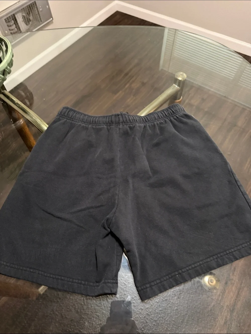 The North Face Men’s Black Athletic Shorts with Red Logo Patch 6”